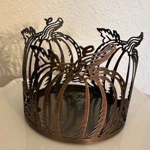 Bath & Body Works Large 3 Wick Candle Holder - Fall Pumpkins Halloween